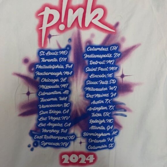 PINK 2024 WORLD TOUR WOMENS  band  TEE - Picture 5 of 5